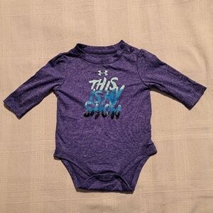 Under Armour girls 0-3 months purple body suit